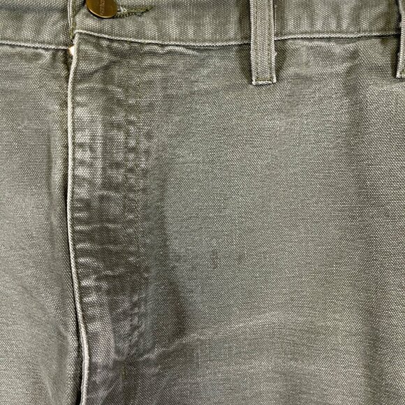 Carhartt Mens Size 46 Olive Canvas Carpenter Shorts - Picture 4 of 8